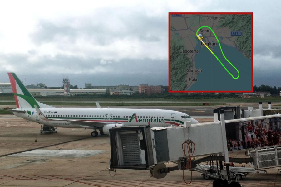 L’aereo per Linate torna a Cagliari subito dopo il decollo: «Problema tecnico»