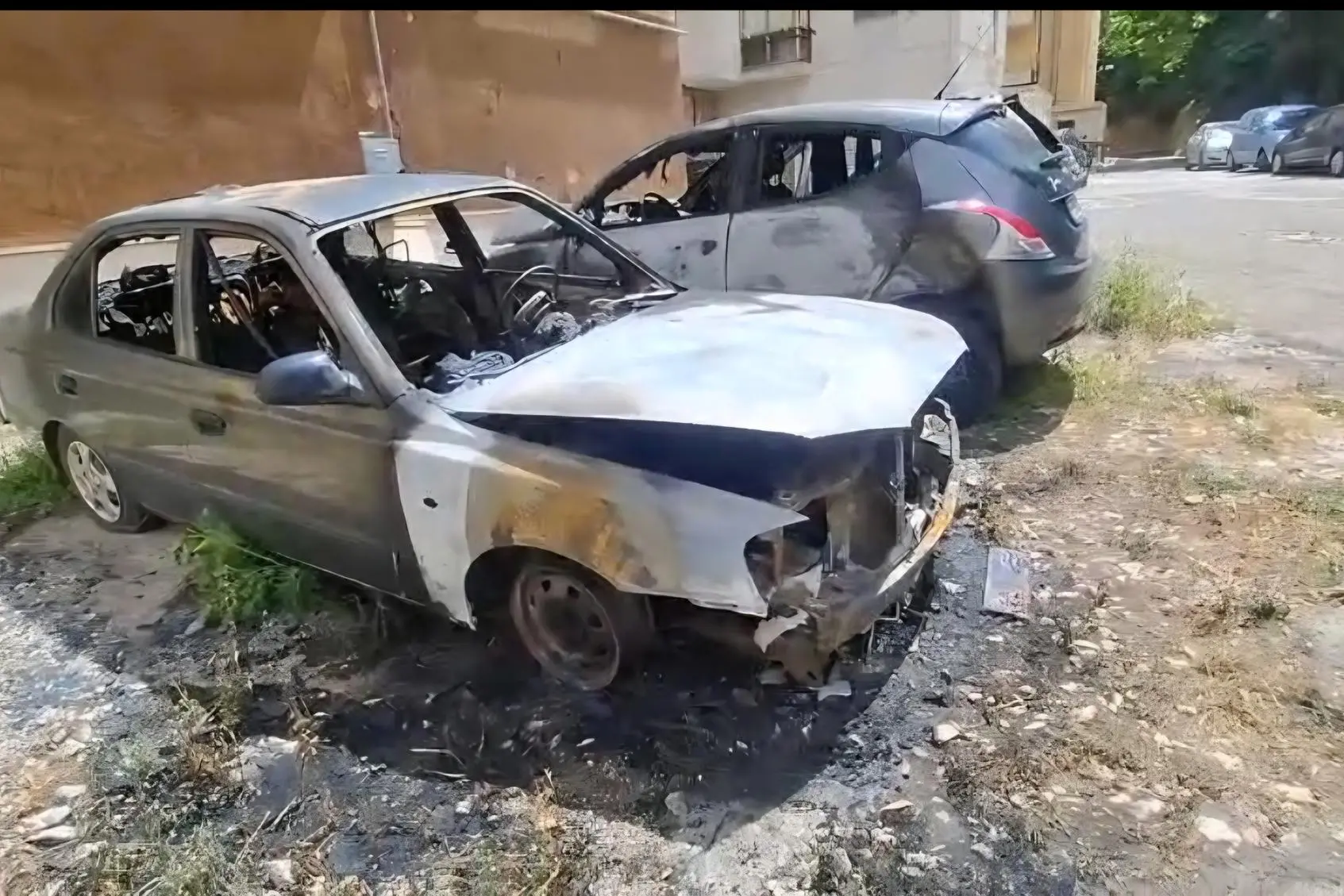 Le auto bruciate