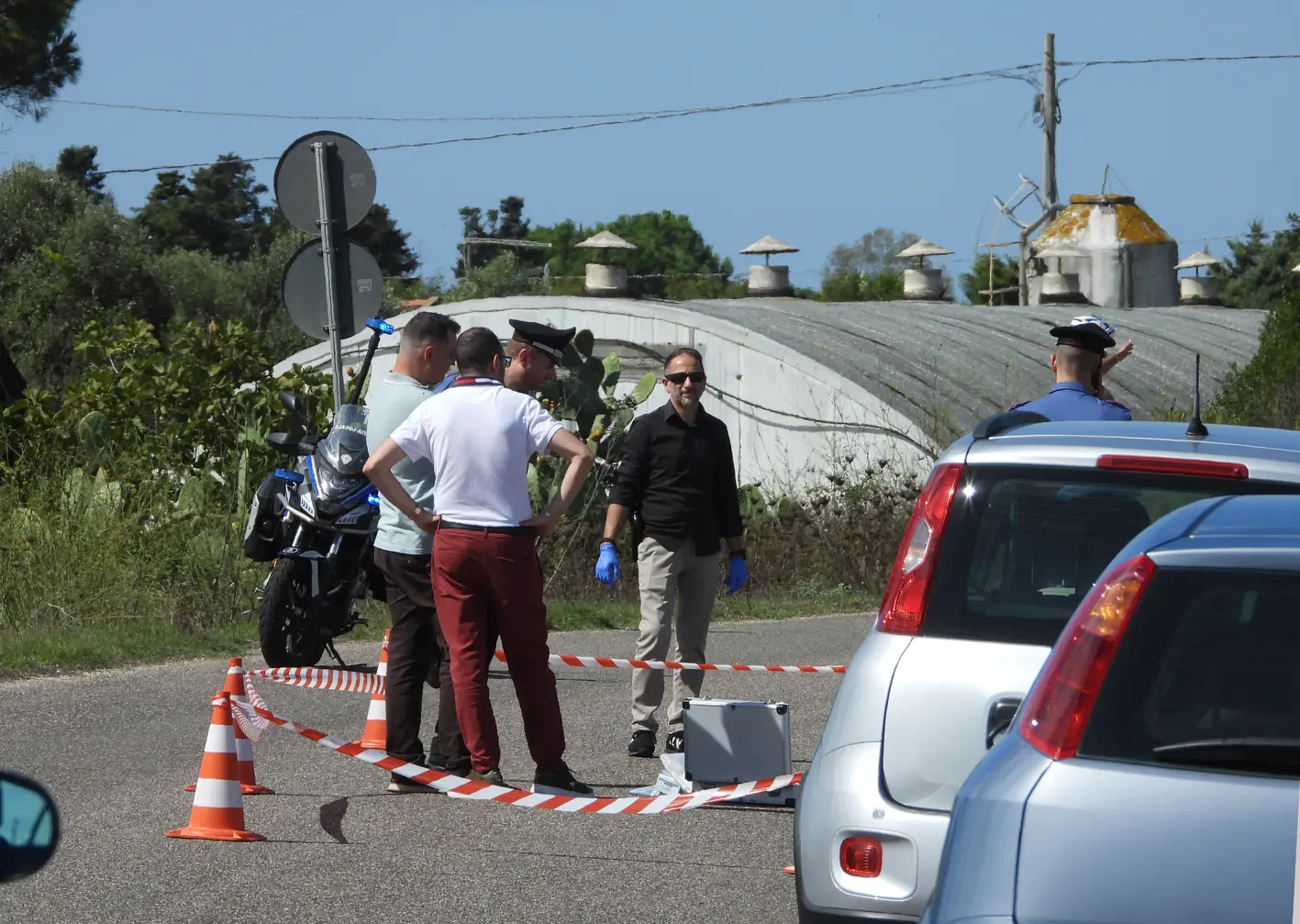 Il luogo del ritrovamento di Claudio Manca (foto Chergia)