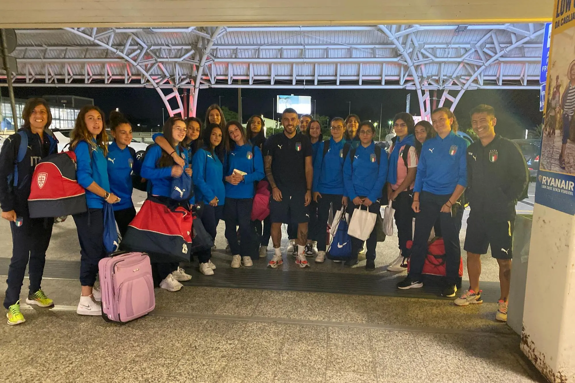 La selezione sarda alla partenza da Cagliari (foto concessa)
