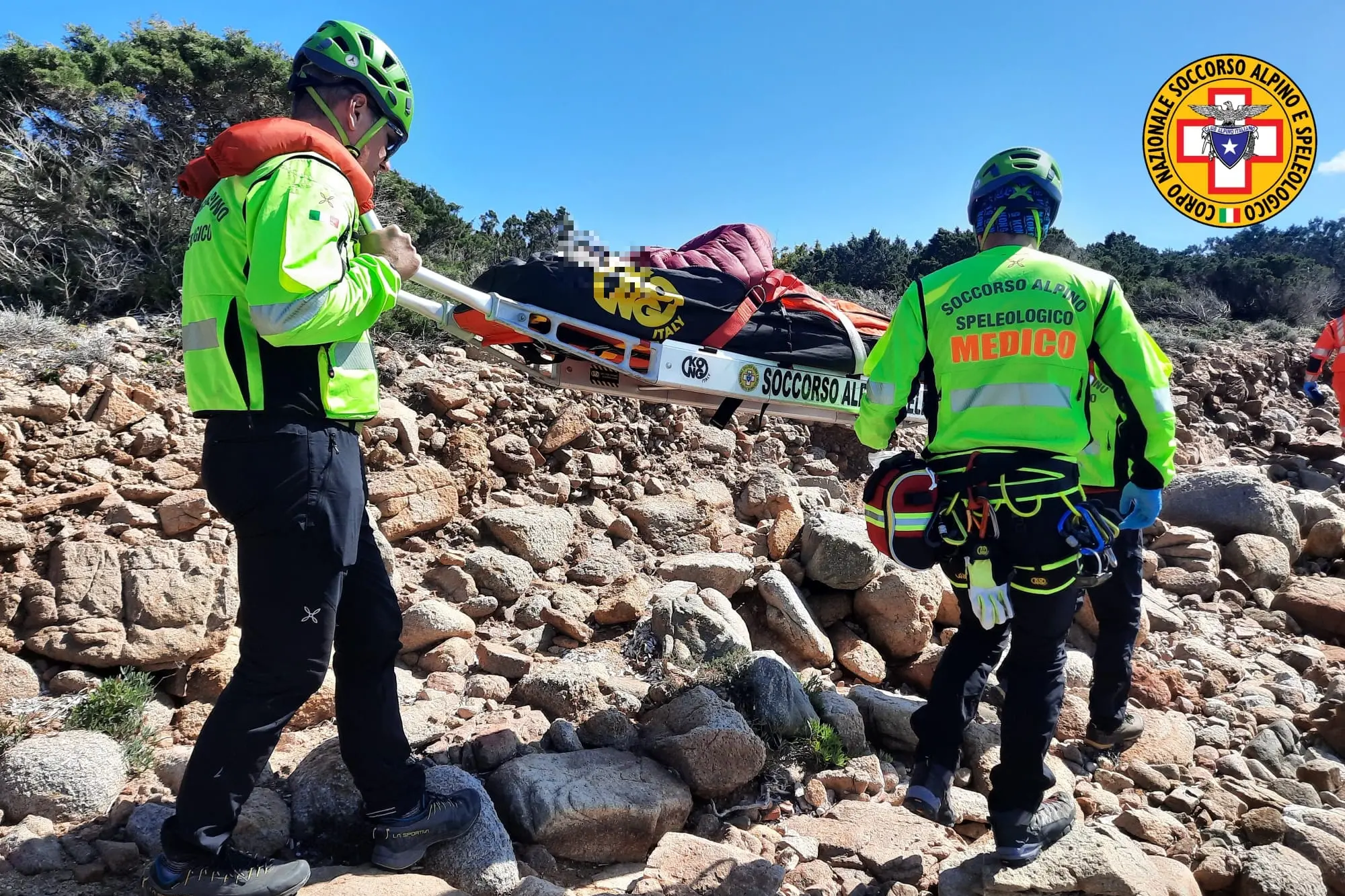 L'intervento (foto Cnsas)