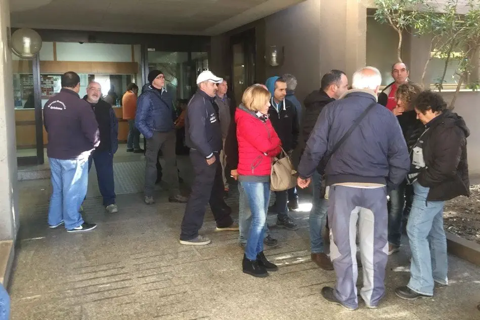 La manifestazione dei lavoratori della Spo