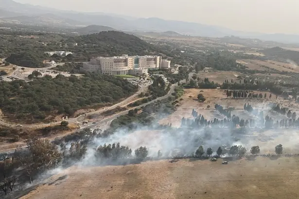 L'incendio a Olbia