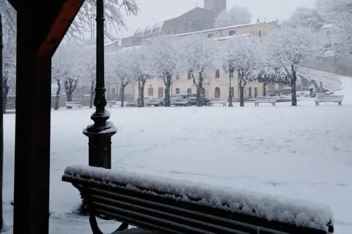 La neve a Nughedu San Nicolò (foto concessa)