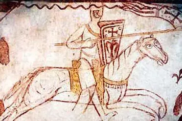 Un'antica immagine di un templare