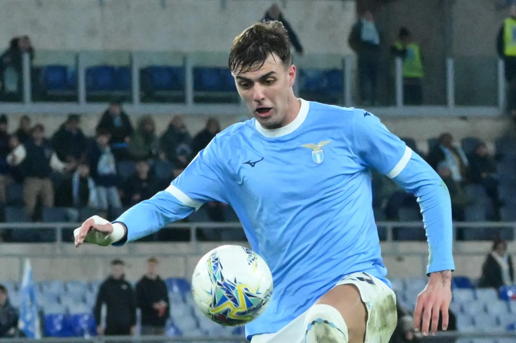 Daniel Maldini, prossimo acquisto del Cagliari, nella scorsa stagione alla Lazio (foto Ansa)