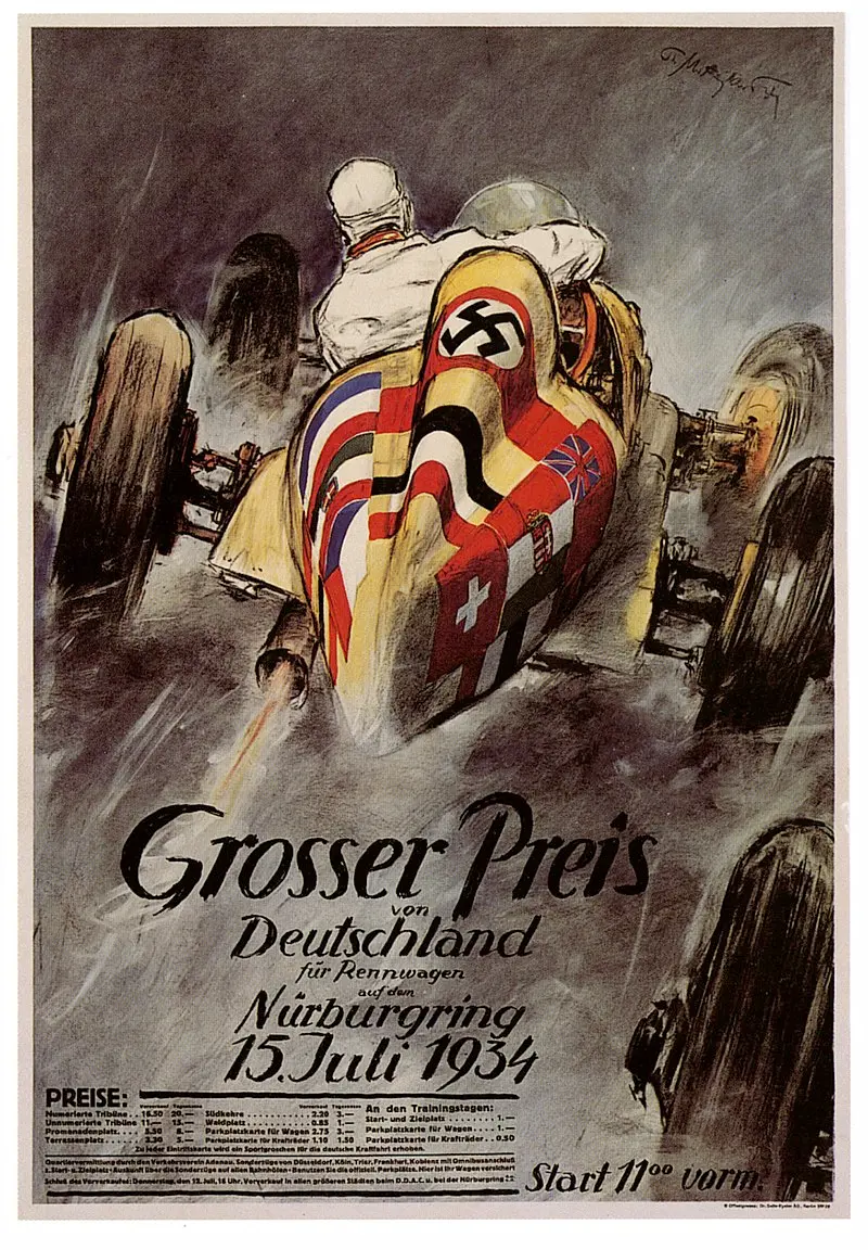 Manifesto del gran premio di Germania del 1934
