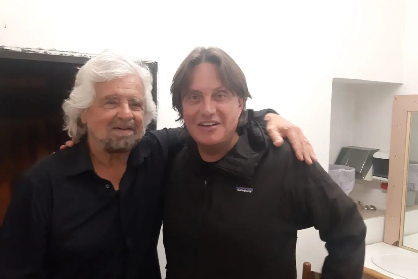 Beppe Grillo e Cristiano De Andrè (foto L.P.)