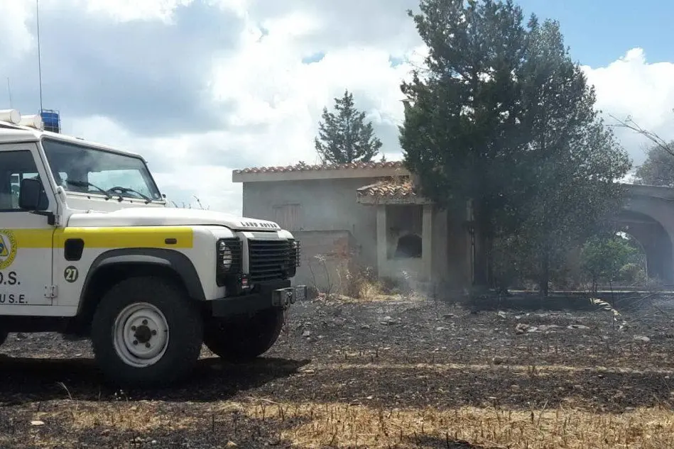 Uno dei giardini colpiti dalle fiamme
