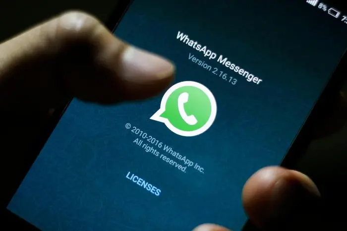 epa06227384 (FILE) - The logo of the messaging application WhatsApp is pictured on a smartphone in Taipei, Taiwan, 07 April 2016 (reissued 26 September 2017). WhatsApp, the only app from Facebook that has not been blocked in China, has been experiencing disruptions as China tightens its online censorship as a security measure ahead of the Communist Party's national congress, according to media reports. EPA/RITCHIE B. TONGO