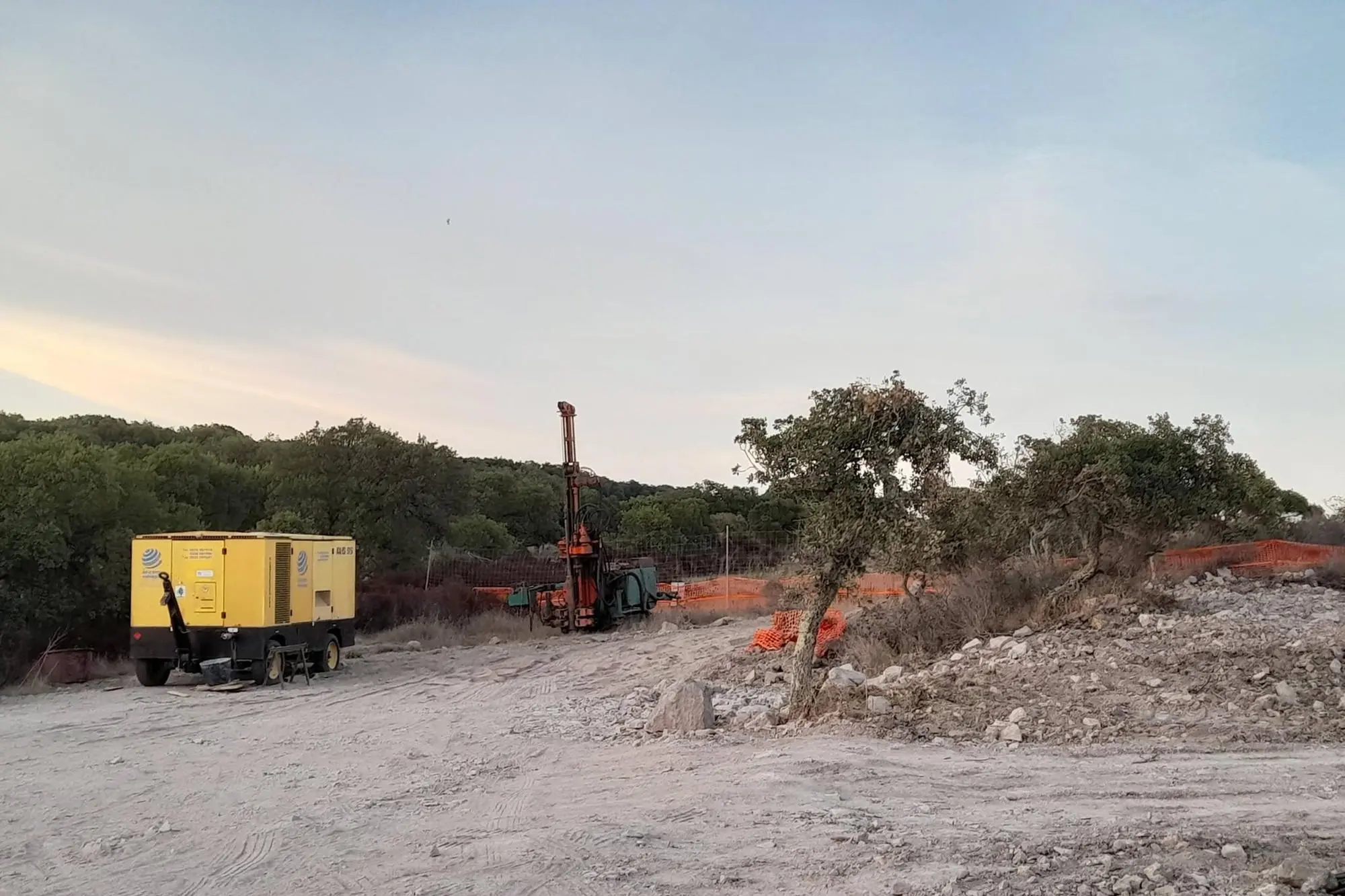 Il cantiere di un impianto a Ittiri