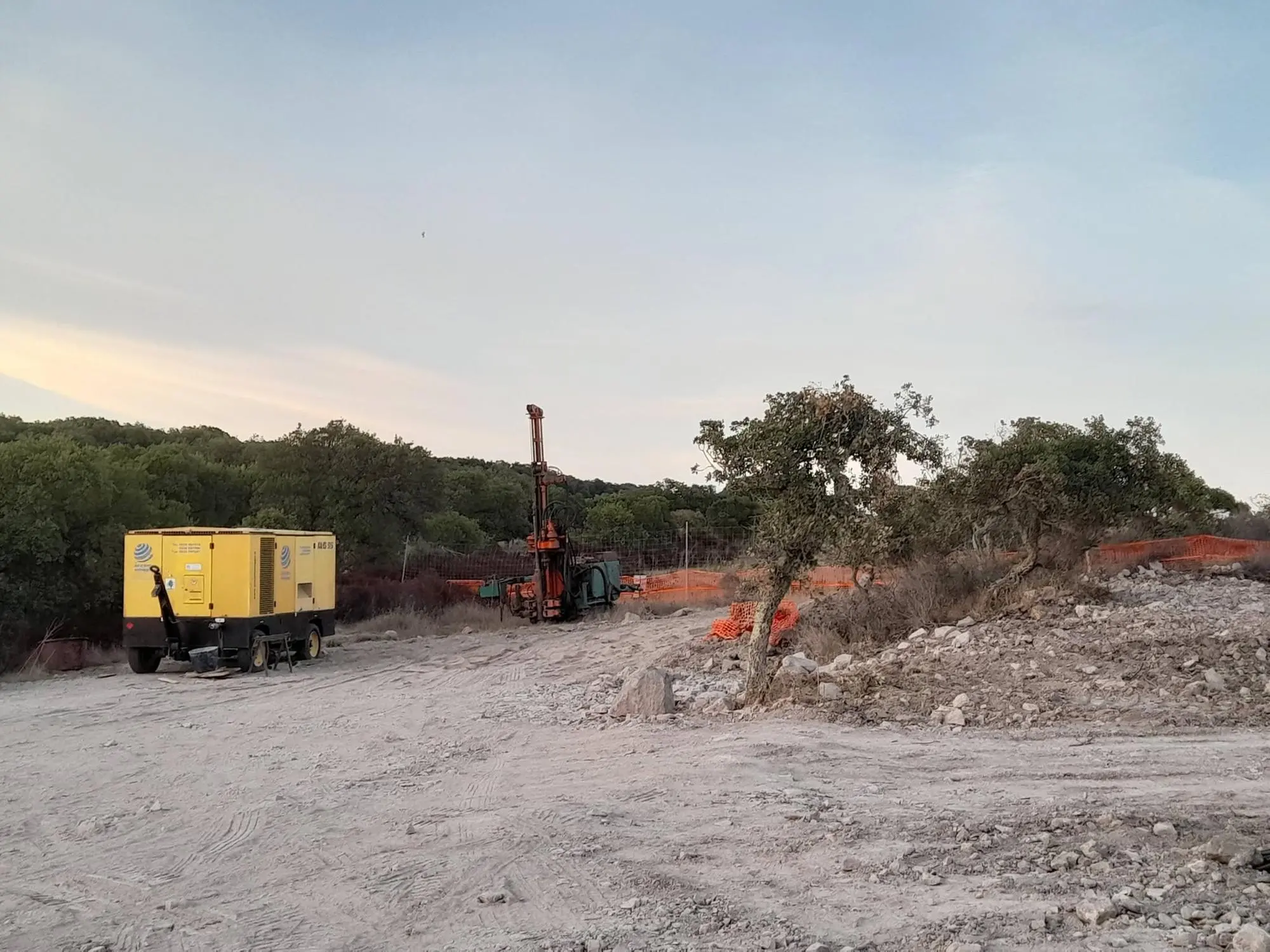 Il cantiere di un impianto a Ittiri