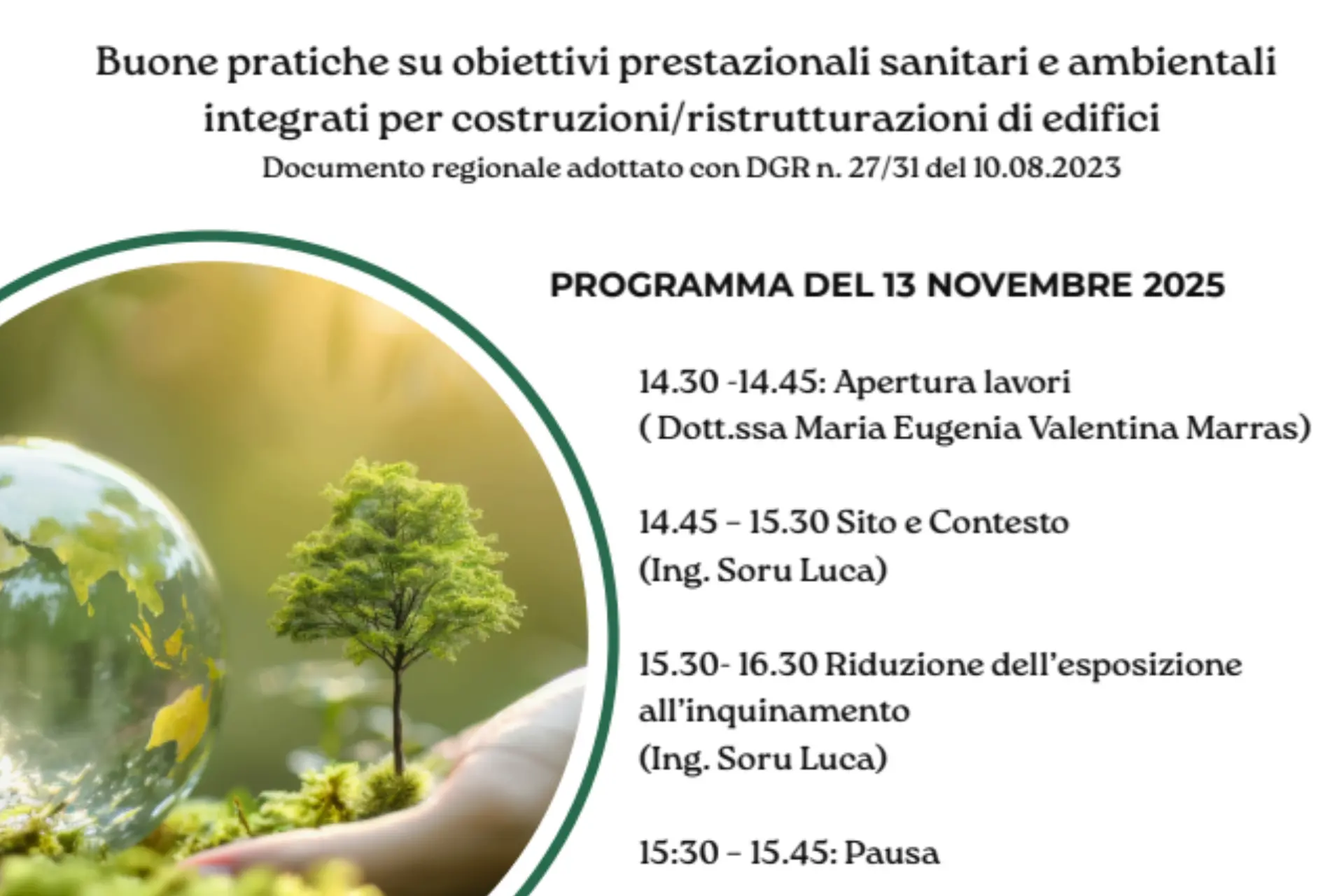 La locandina dell'evento (Foto Asl)