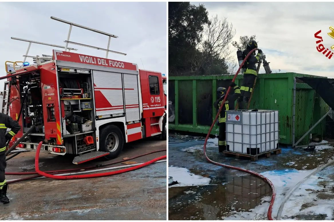 Olbia, l'intervento dei Vigili del fuoco