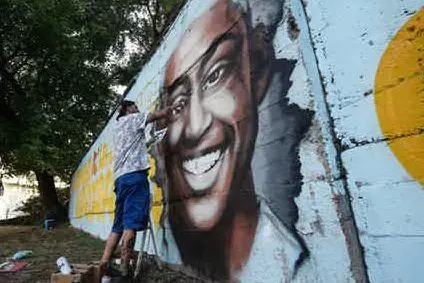 Il murale dedicato a Willy Monteiro (Ansa)