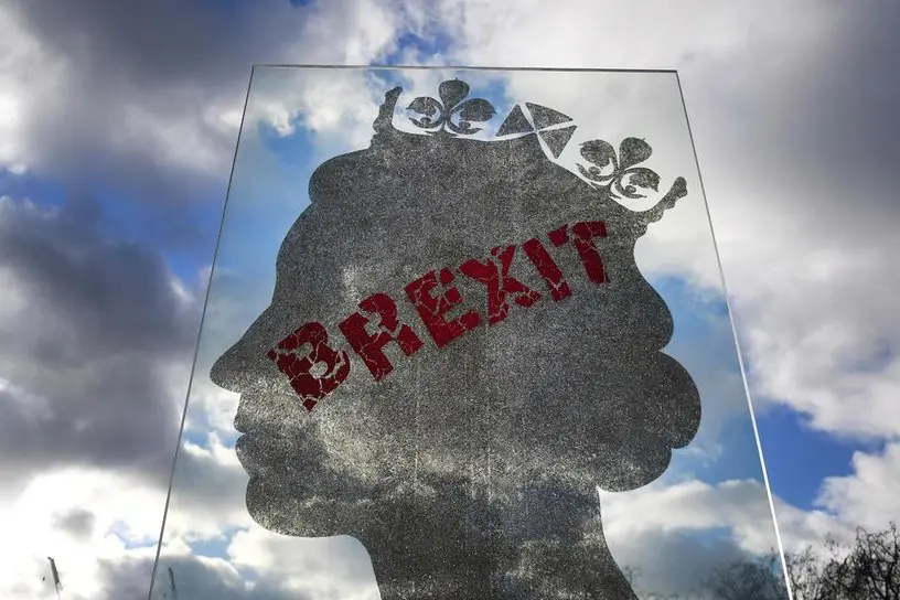 Un'installazione dedicata alla Brexit (Ansa)