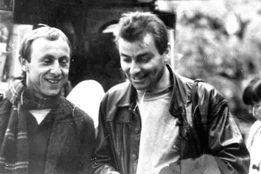 L'ex terrorista Luigi Bergamin, a sinistra, insieme a Cesare Battisti (Ansa)