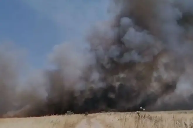 Le fiamme a Ozieri