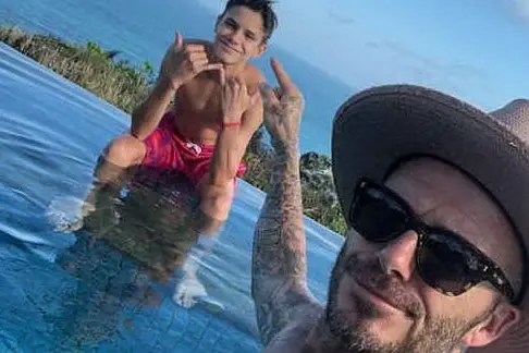 David Beckham in vacanza in Indonesia