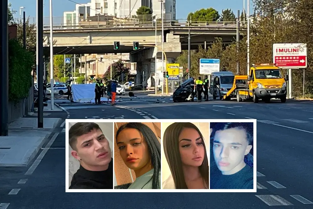 L'incidente costato la vita a quattro ragazzi in viale Marconi