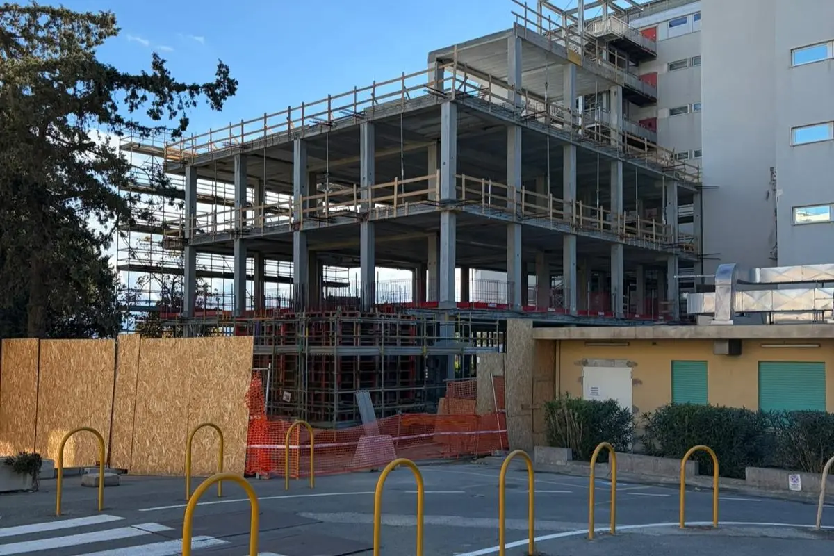 Il cantiere delle sale operatorie del Businco