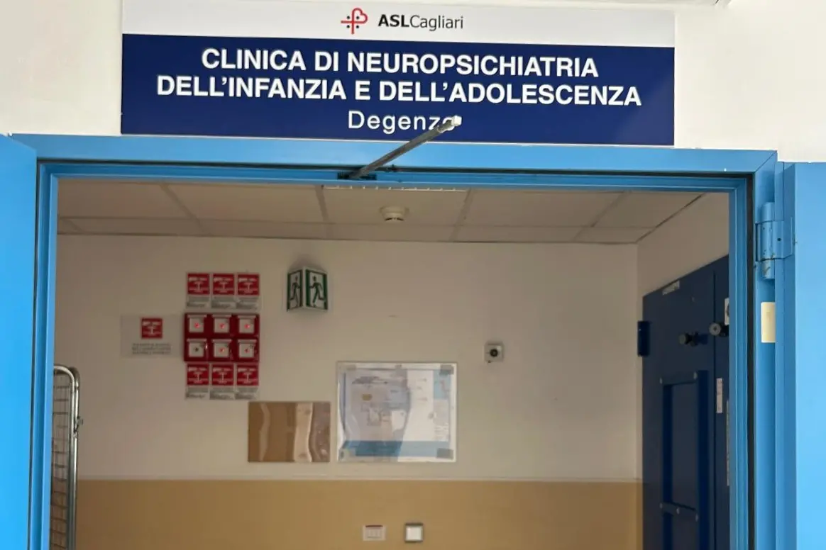 L'ingresso del reparto di Neuropsichiatria del Microcitemico