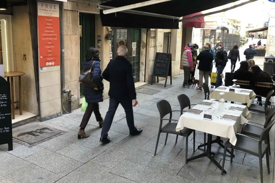 Ristoranti nel quartiere Marina di Cagliari (Archivio L'Unione Sarda)