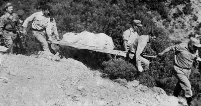 Il cadavere di Atienza dopo il conflitto a fuoco (archivio)