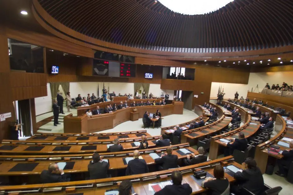 L'aula del Consiglio regionale (Archivio L'Unione Sarda)