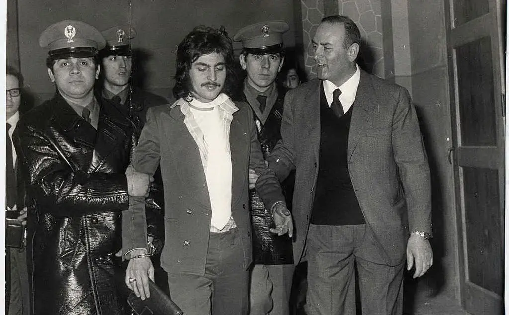 L'arresto il 28 febbraio 1972
