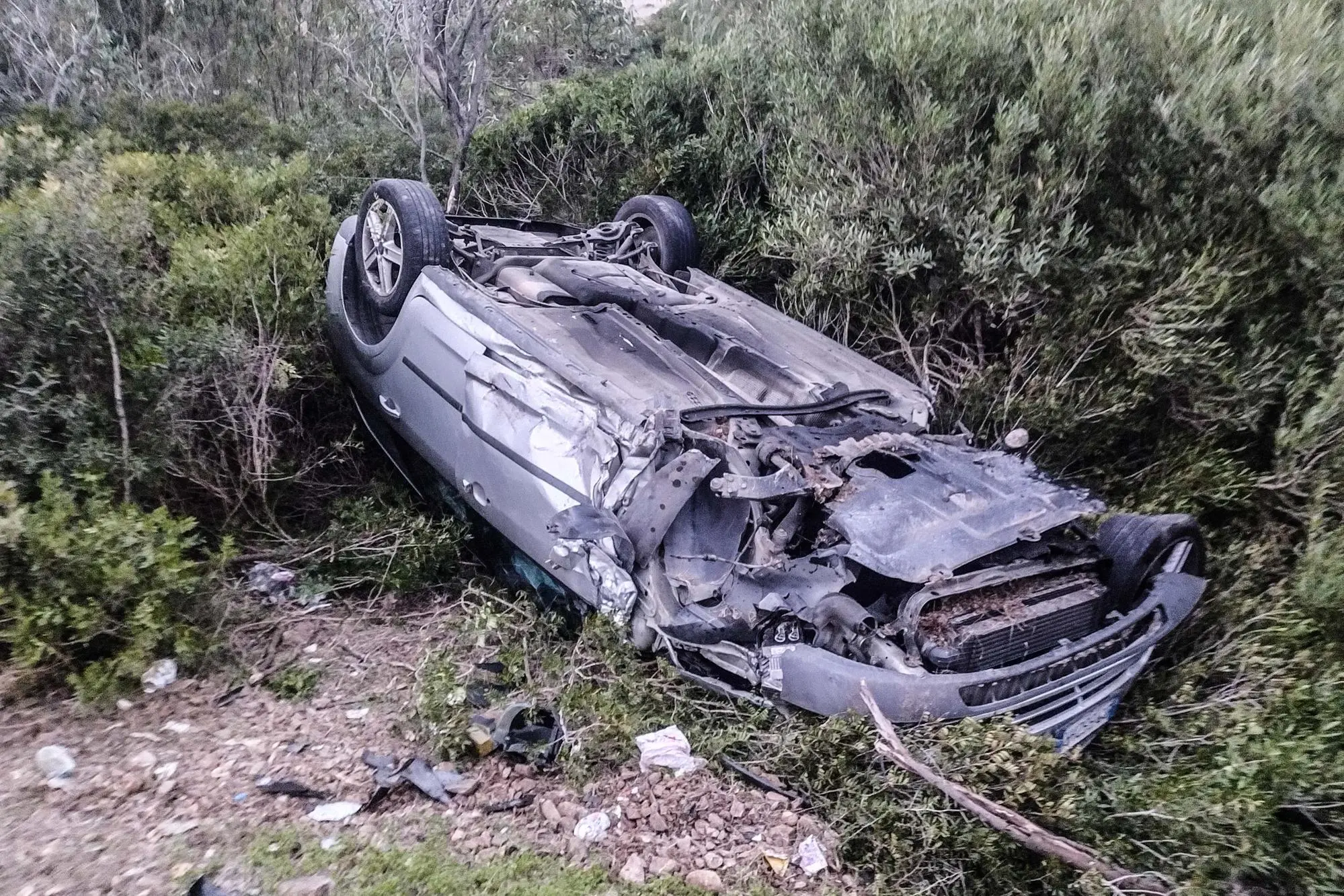 Una delle auto coinvolte nell'incidente (Foto: Angelo Cucca)