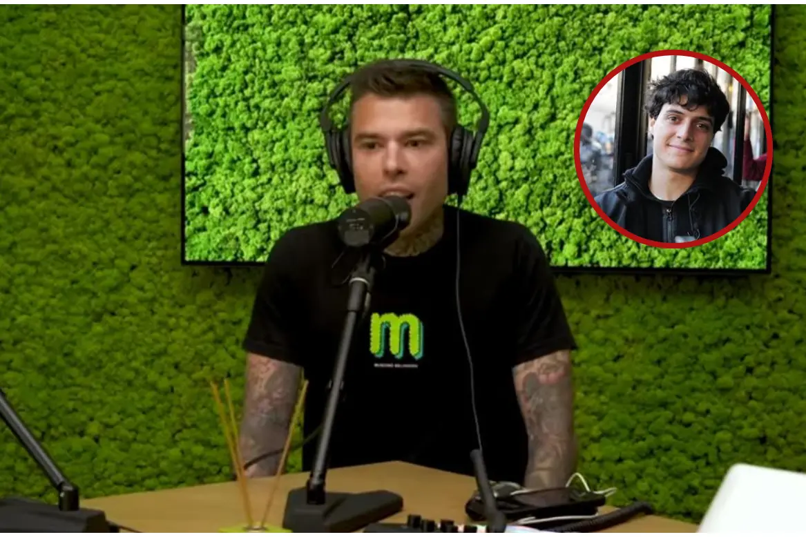Il rapper Fedez, a destra Luis Sal (foto Instagram)