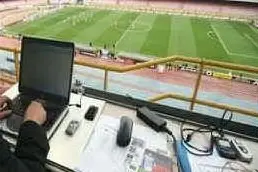 Giornalista sportivo al lavoro