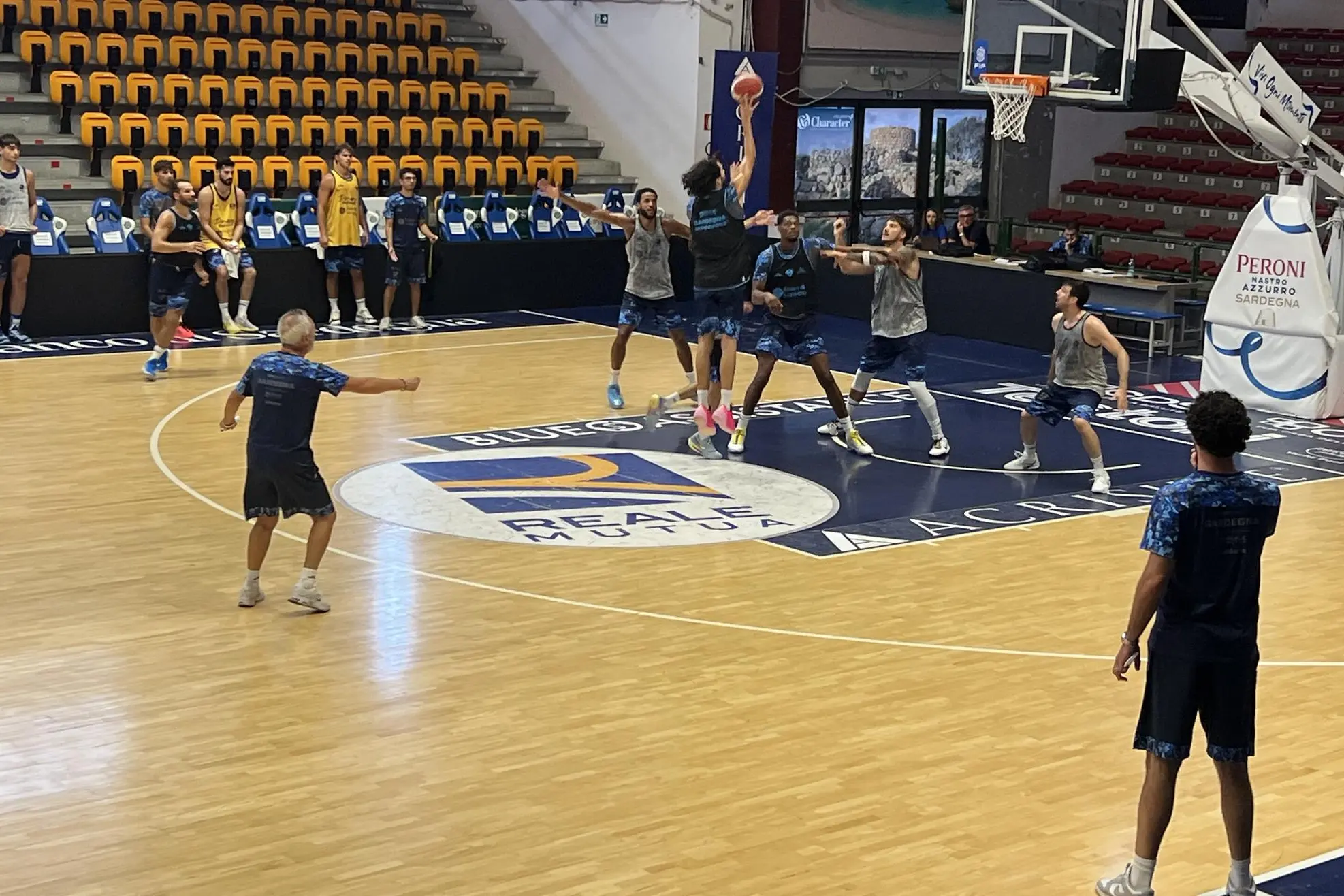 Michele Vitali al tiro in allenamento (foto G. Marras)