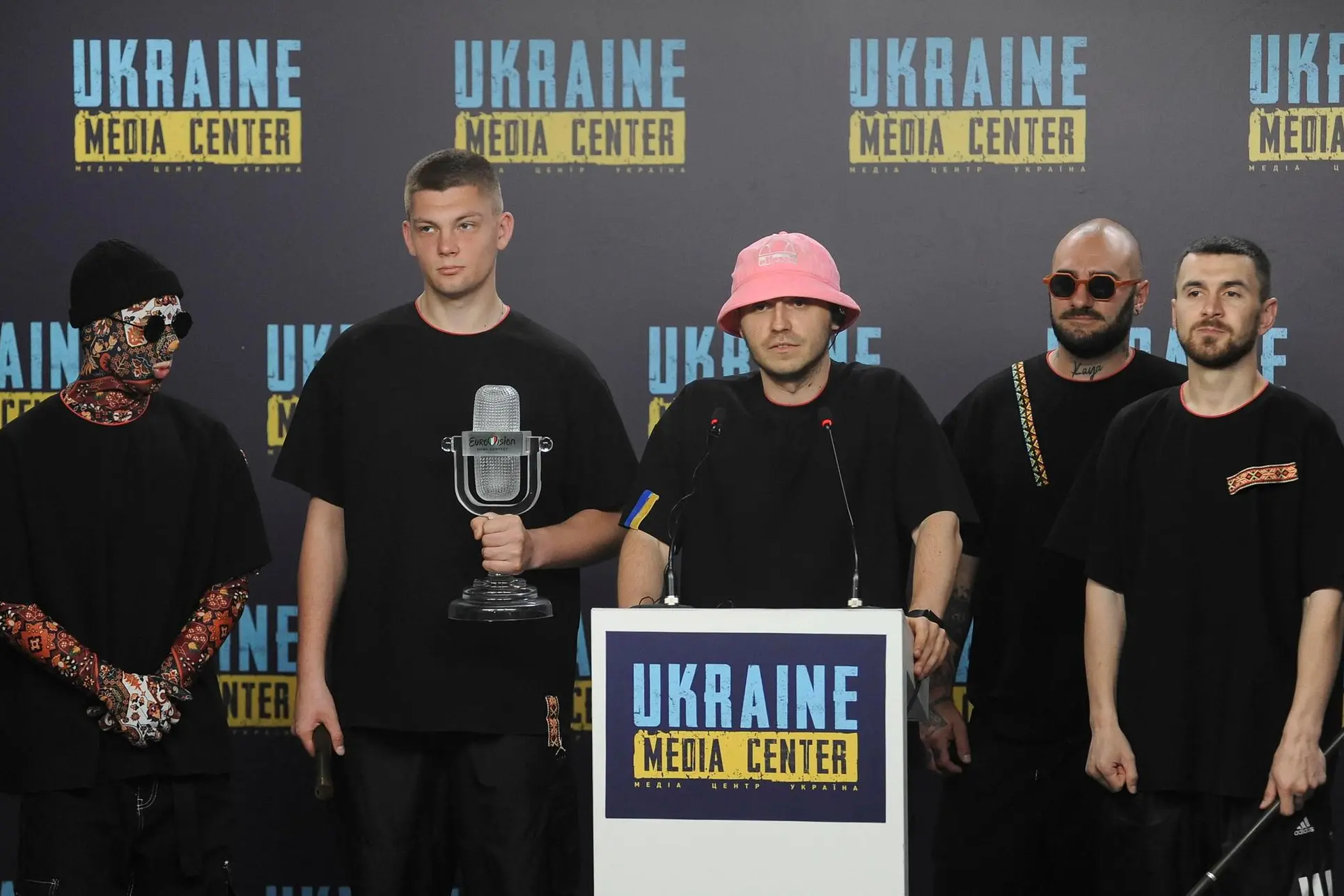 La Kalush Orchestra, band ucraina vincitrice dell'Eurovision 2022 (Ansa - Epa)