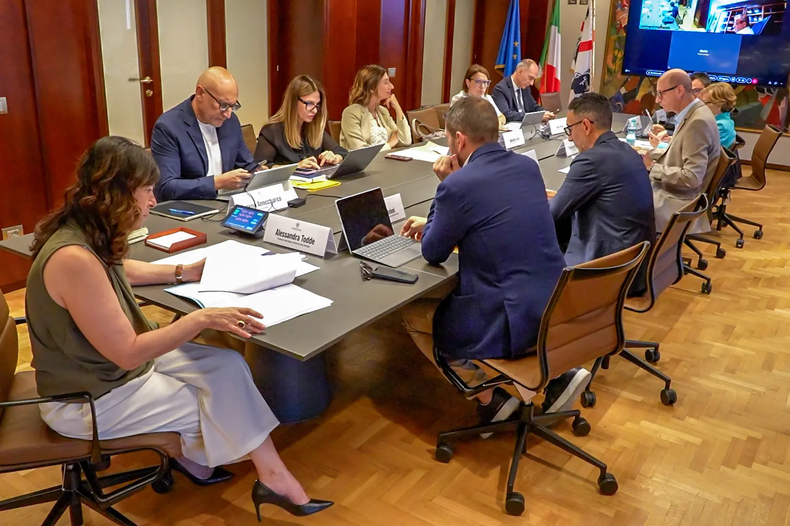 Una riunione della Giunta regionale