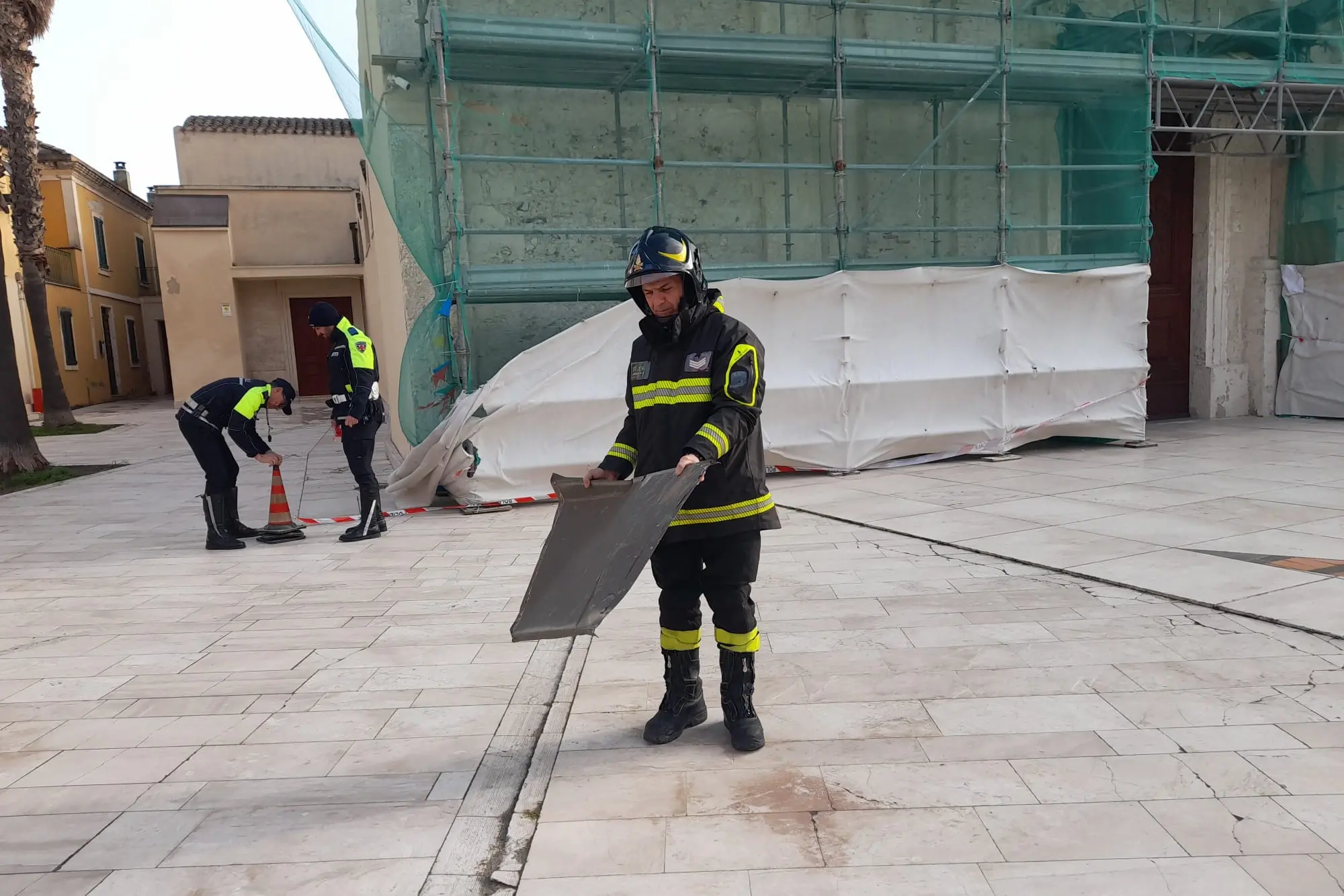 Intervento a Sinnai (foto Serreli)