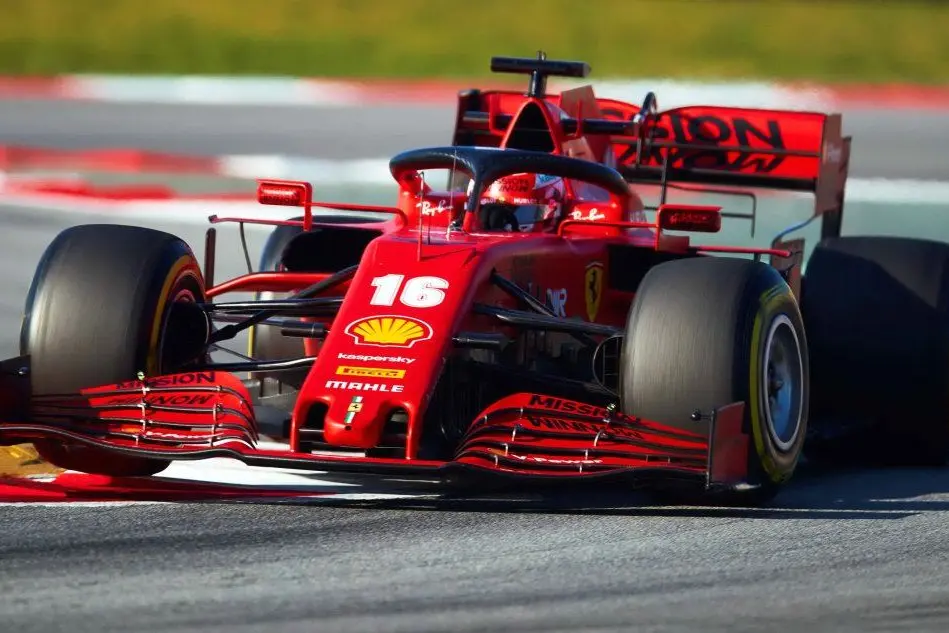 Formula 1, secondo giorni di test al Montmelò: la Ferrari di Charles Leclerc