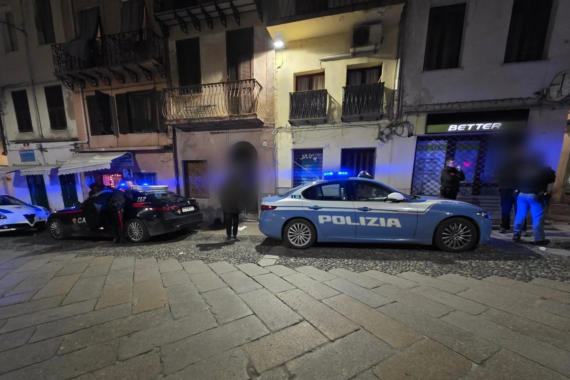Sassari, controlli in Corso Vittorio Emanuele (Foto Floris)