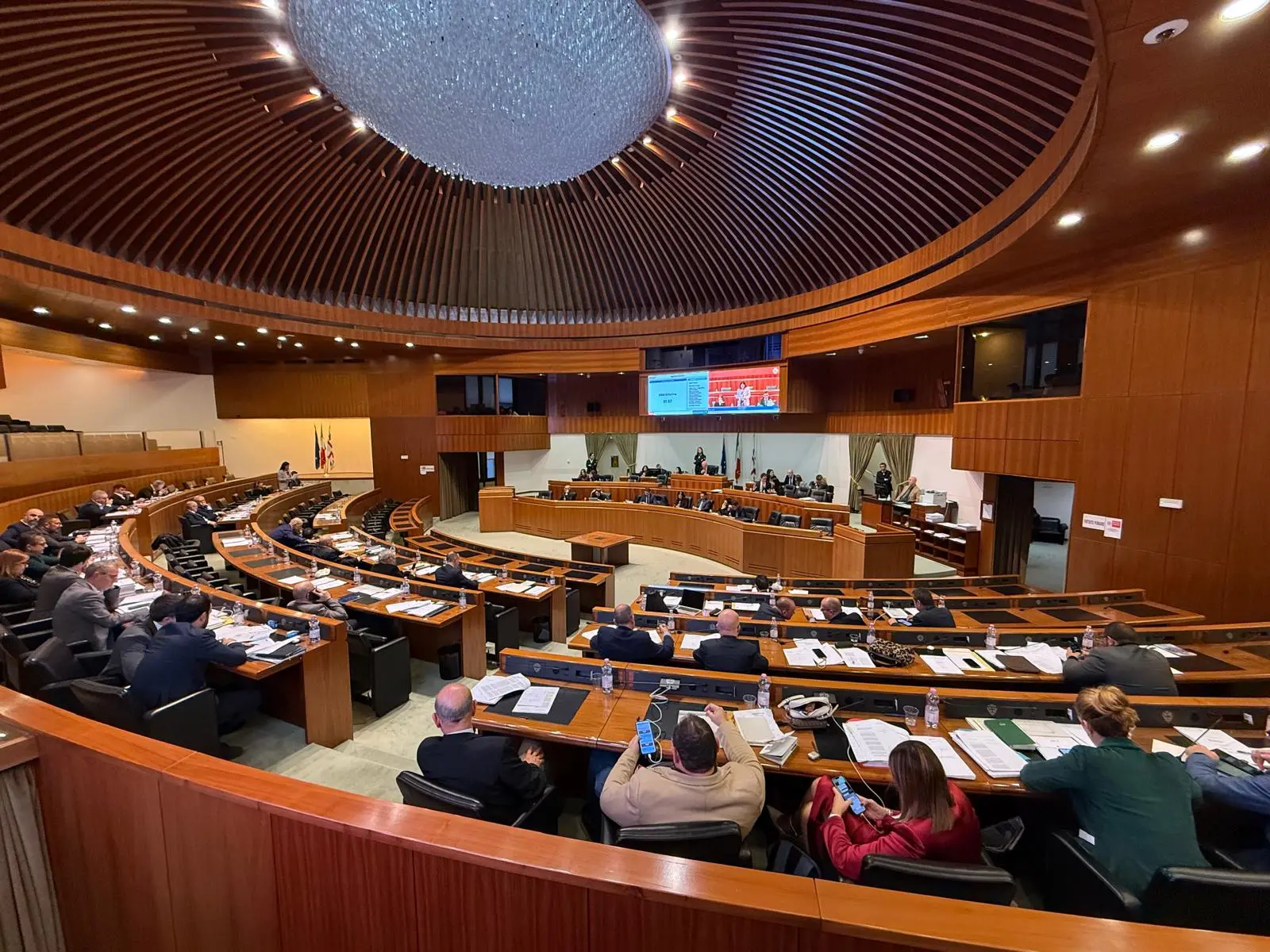 L’Aula del Consiglio regionale in via Roma