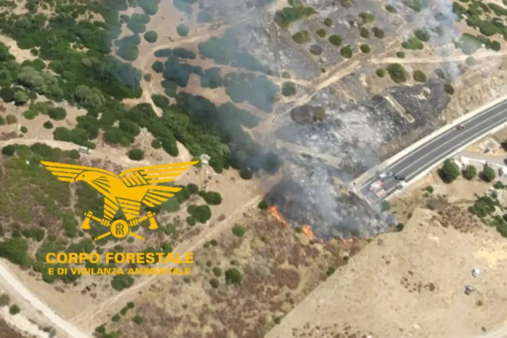 Terribile scontro sulla 125 Var: auto e vegetazione prendono fuoco