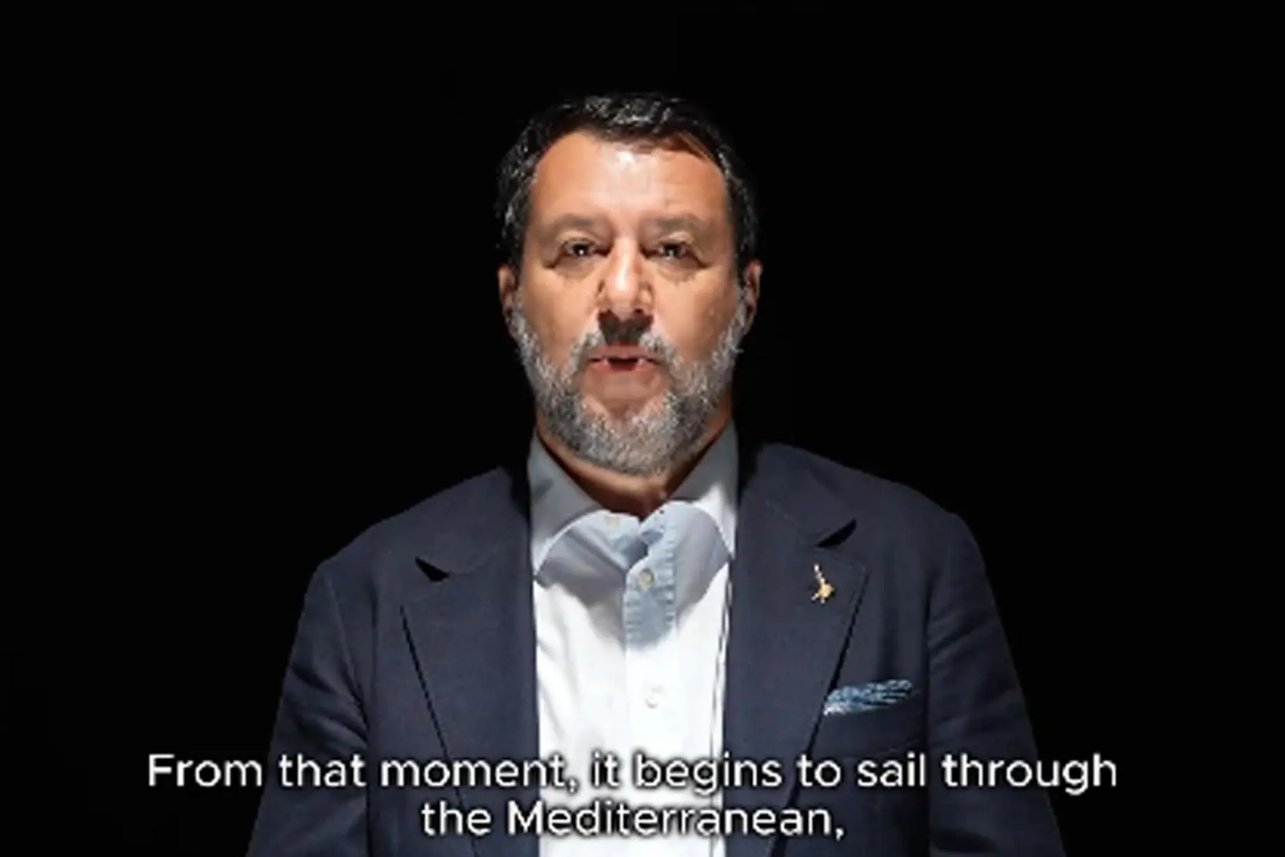 "Mai nessun governo e mai nessun ministro nella storia è stato messo sotto accusa e processato per aver difeso i confini del proprio Paese. L'articolo 52 della costituzione italiana recita che la difesa della patria è un sacro dovere del cittadino. Mi dichiaro colpevole di aver difeso l'Italia e gli italiani, mi dichiaro colpevole di aver mantenuto la parola data". Così Matteo Salvini, dopo la requisitoria dei pm al processo Open Arms contro di lui, in una sorta di arringa sui social, 14 settembre 2024. NPK X / MATTEO SALVINI +++ ATTENZIONE LA FOTO NON PUO' ESSERE PUBBLICATA O RIPRODOTTA SENZA L'AUTORIZZAZIONE DELLA FONTE DI ORIGINE CUI SI RINVIA +++ +++ NO SALES; NO ARCHIVE; EDITORIAL USE ONLY +++