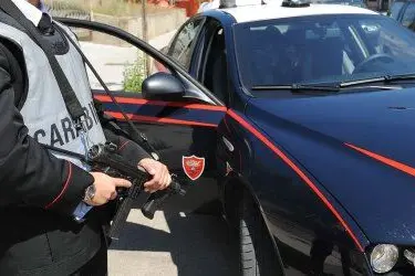 Un posto di blocco dei carabinieri