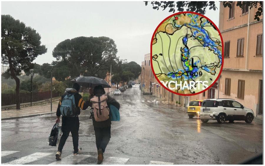 Perturbazione dal Nord Africa, in Sardegna la settimana inizia con la pioggia