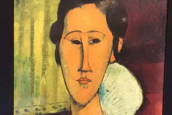 Una riproduzione digitale di Modigliani