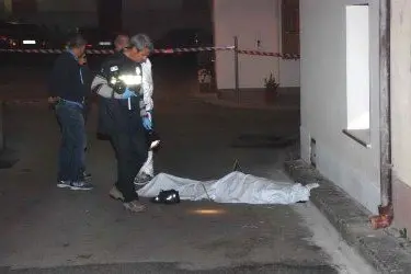 Il cadavere del giovane assassinato