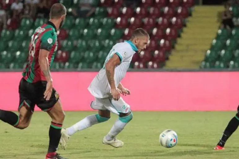 Debutto amaro per l'Olbia in Coppa Italia (foto Twitter Olbia Calcio)