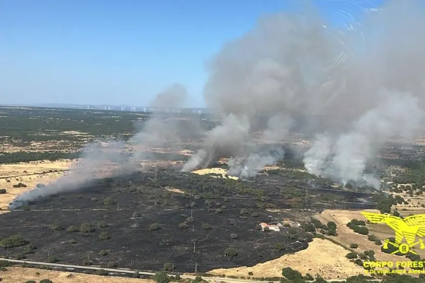 Incendio a Pozzomaggiore