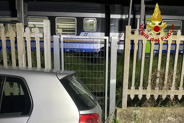 Il luogo dell'incidente (Ansa - Vigili del fuoco)