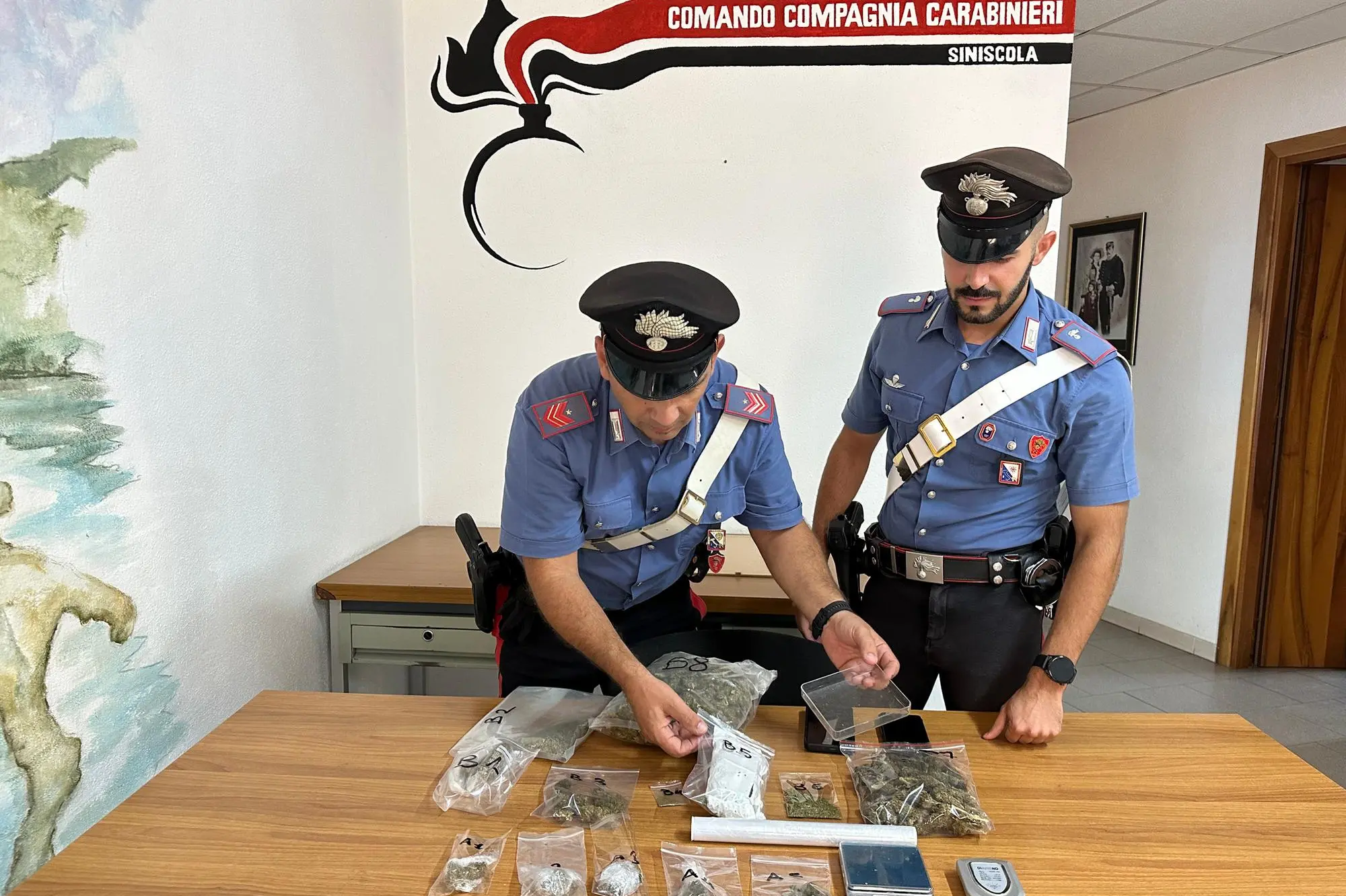 Stupefacenti sequestrati (foto carabinieri)